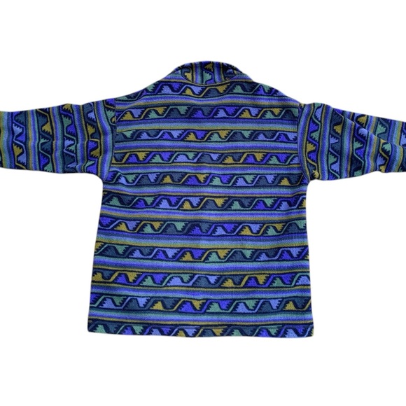 Vintage 1999 Patagonia Made In USA Wave Print Fleece Jacket Men’s Size Large - Picture 4 of 7